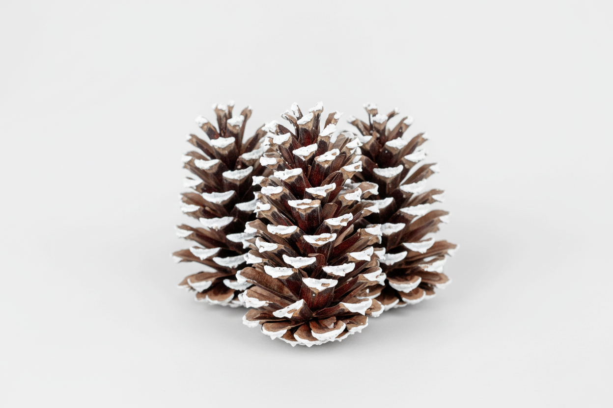 White Tipped Pinecones - 3-4"