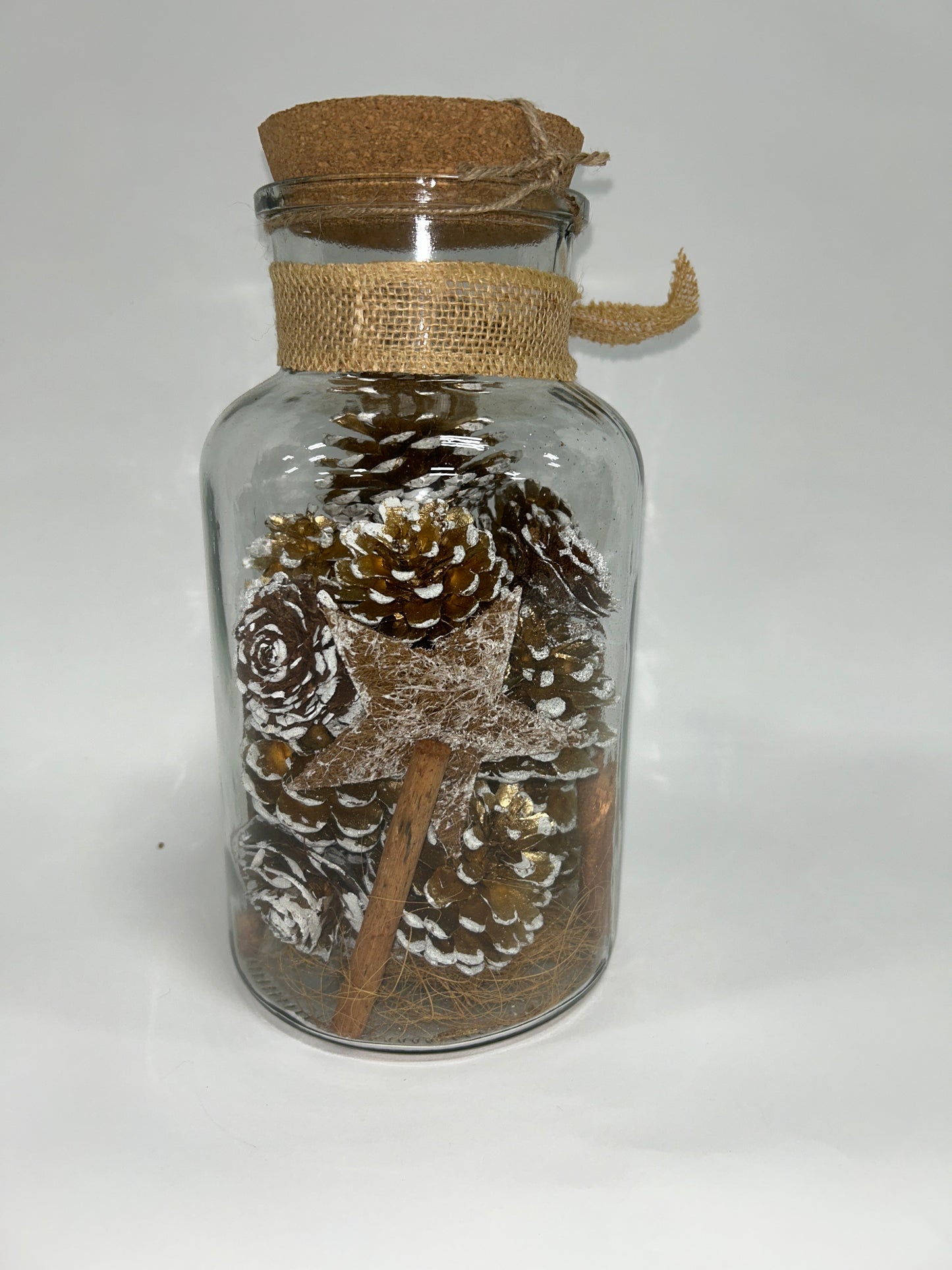 Pine Cone In large Vintage jar 4/cs