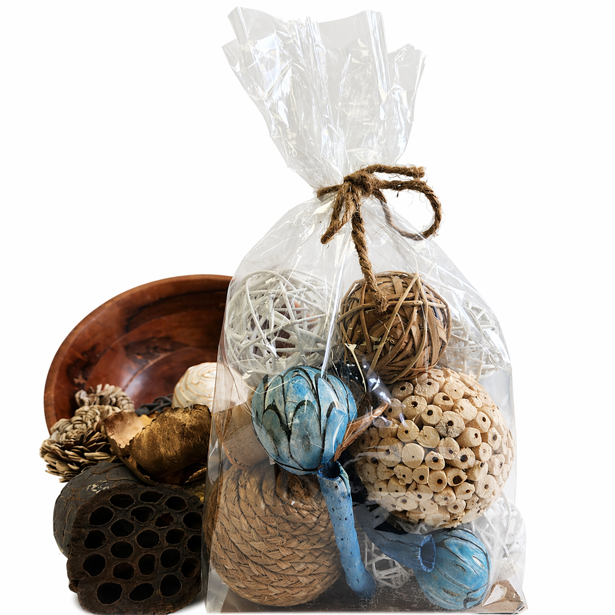 Decorative Bowl Filler - Blue/White