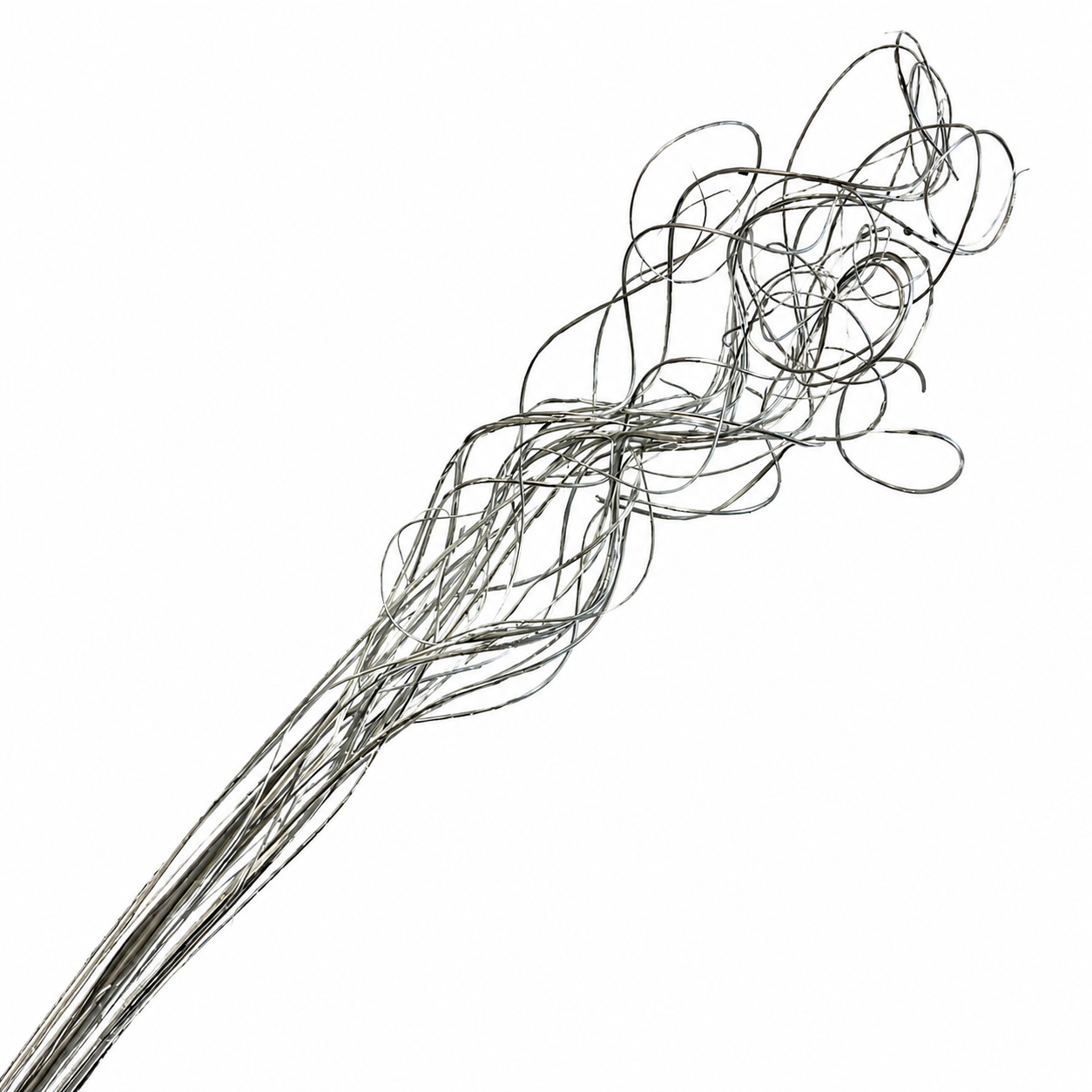 Metallic Silver Curly Ting - 25 Stem Bunch