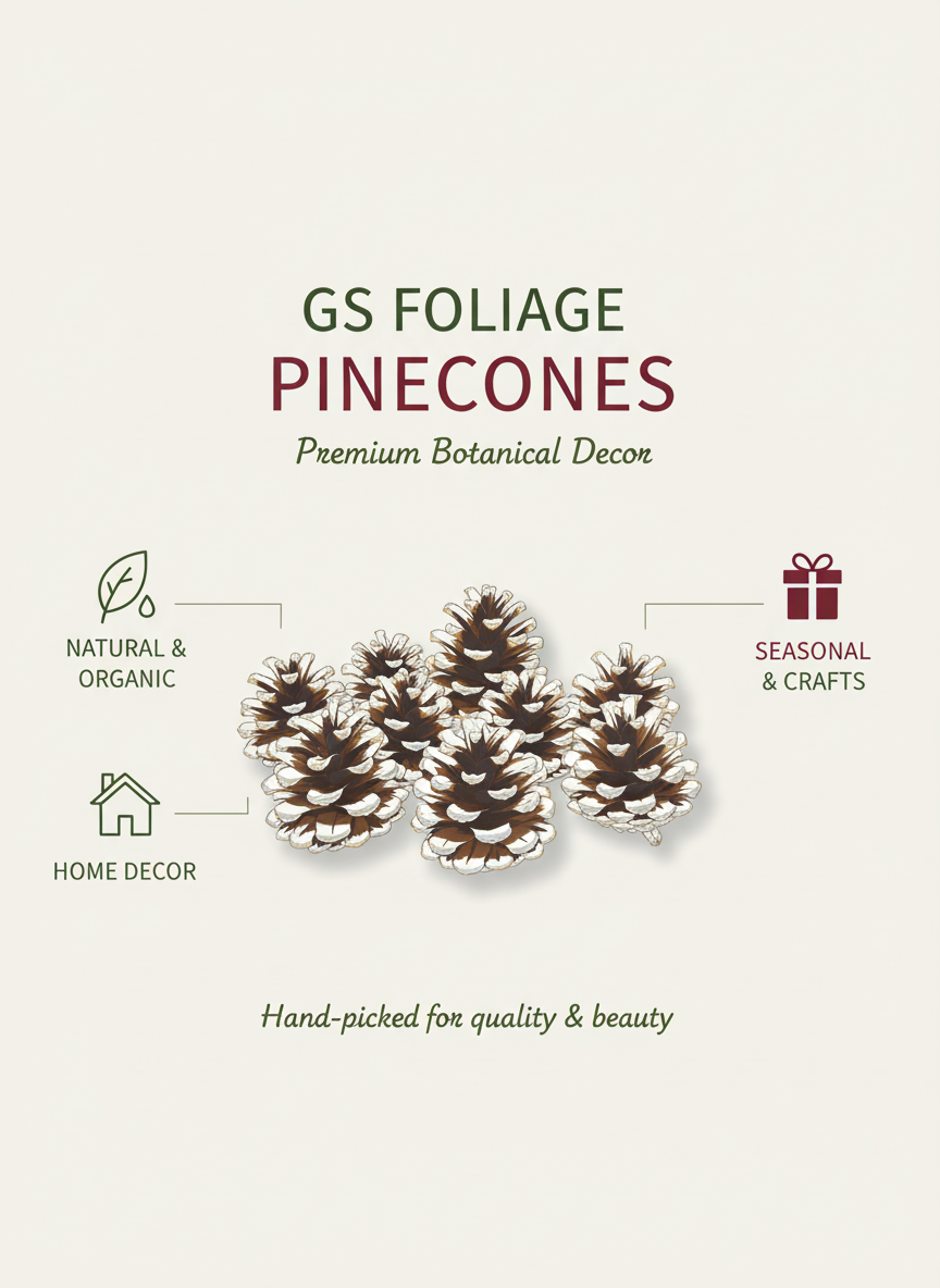 White Tipped Small Pinecones | 1-2 Inches Tall