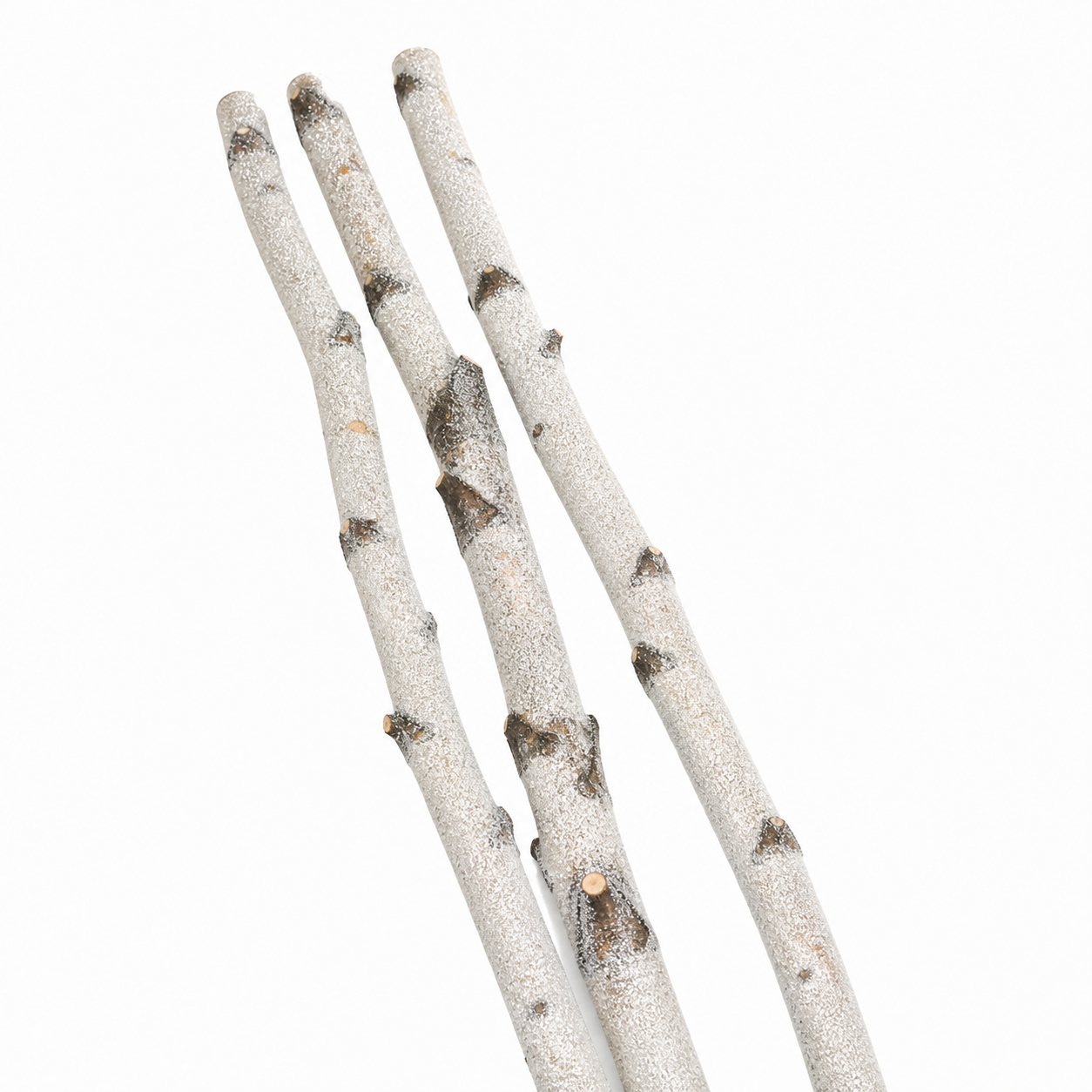Sparkling Glittered 4 Foot Birch Poles