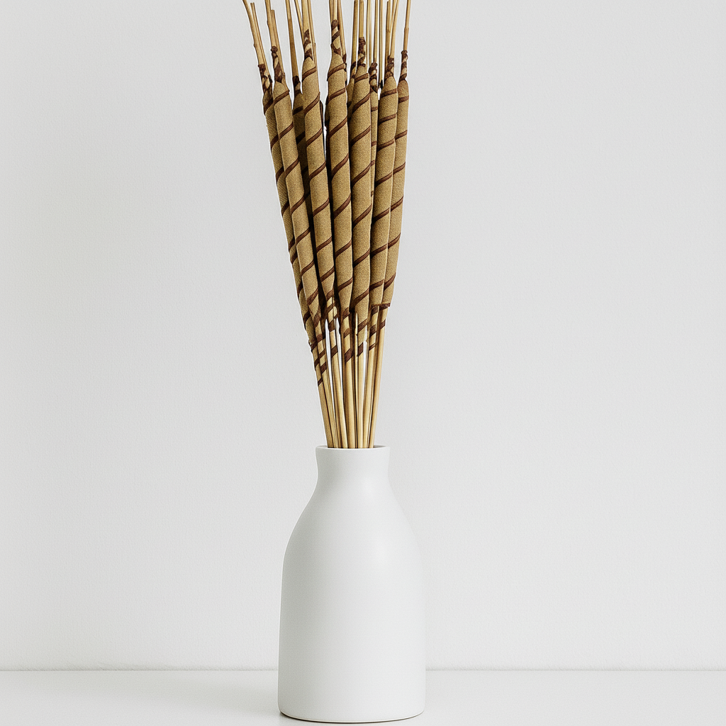 Dried Spiral Cattails | 25pc Bunch