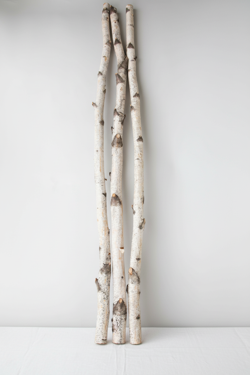 Natural 6 Foot Birch Poles - Bundle of 6