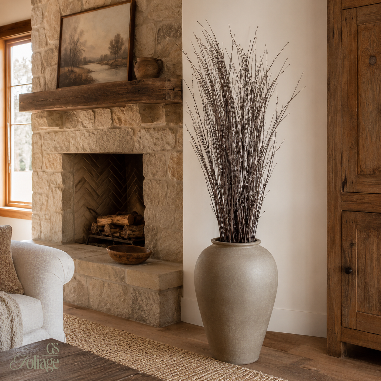 Natural Birch Branches, 4 Foot Set of 6