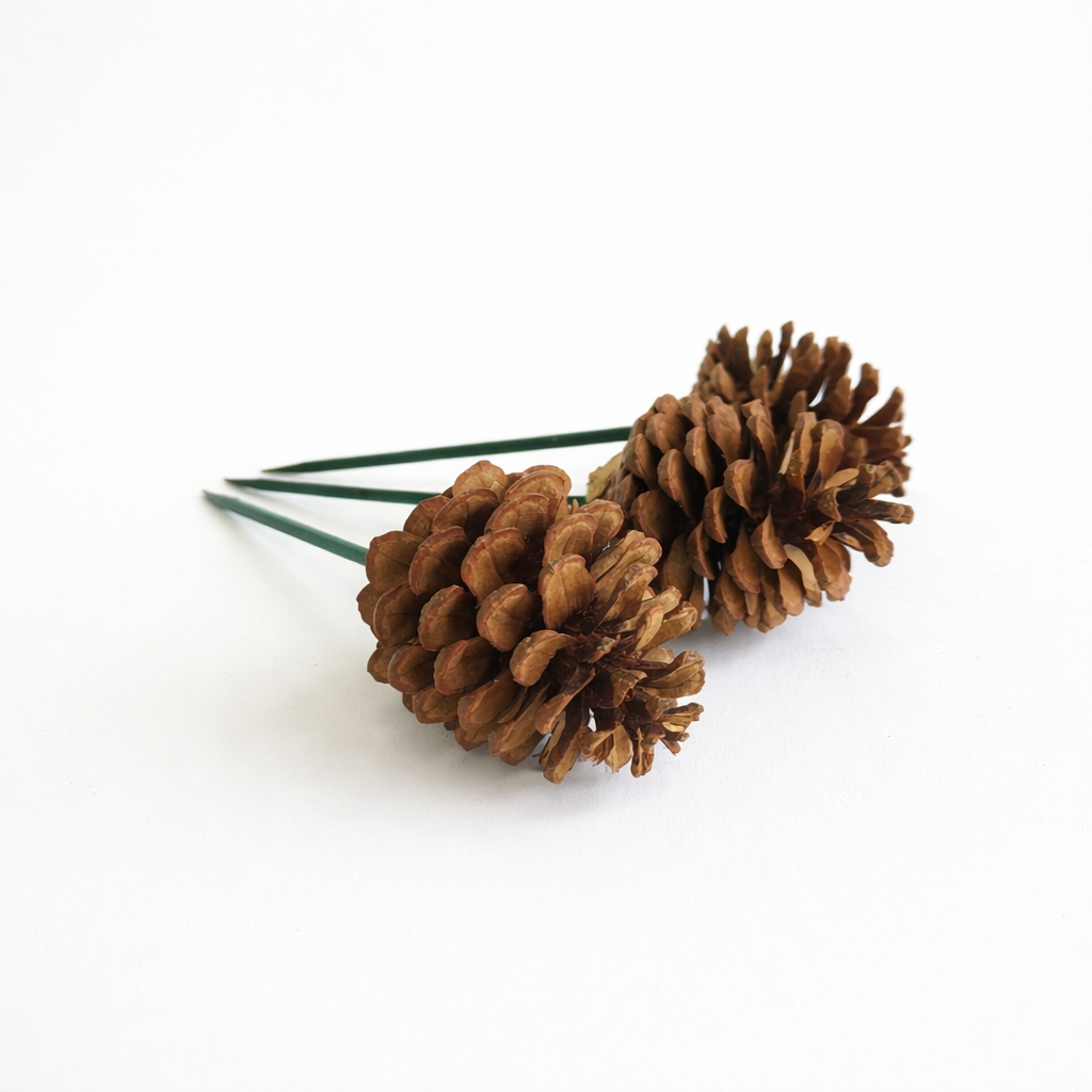 Natural Pinecone Pick - 6 Inch Stem (2-3")