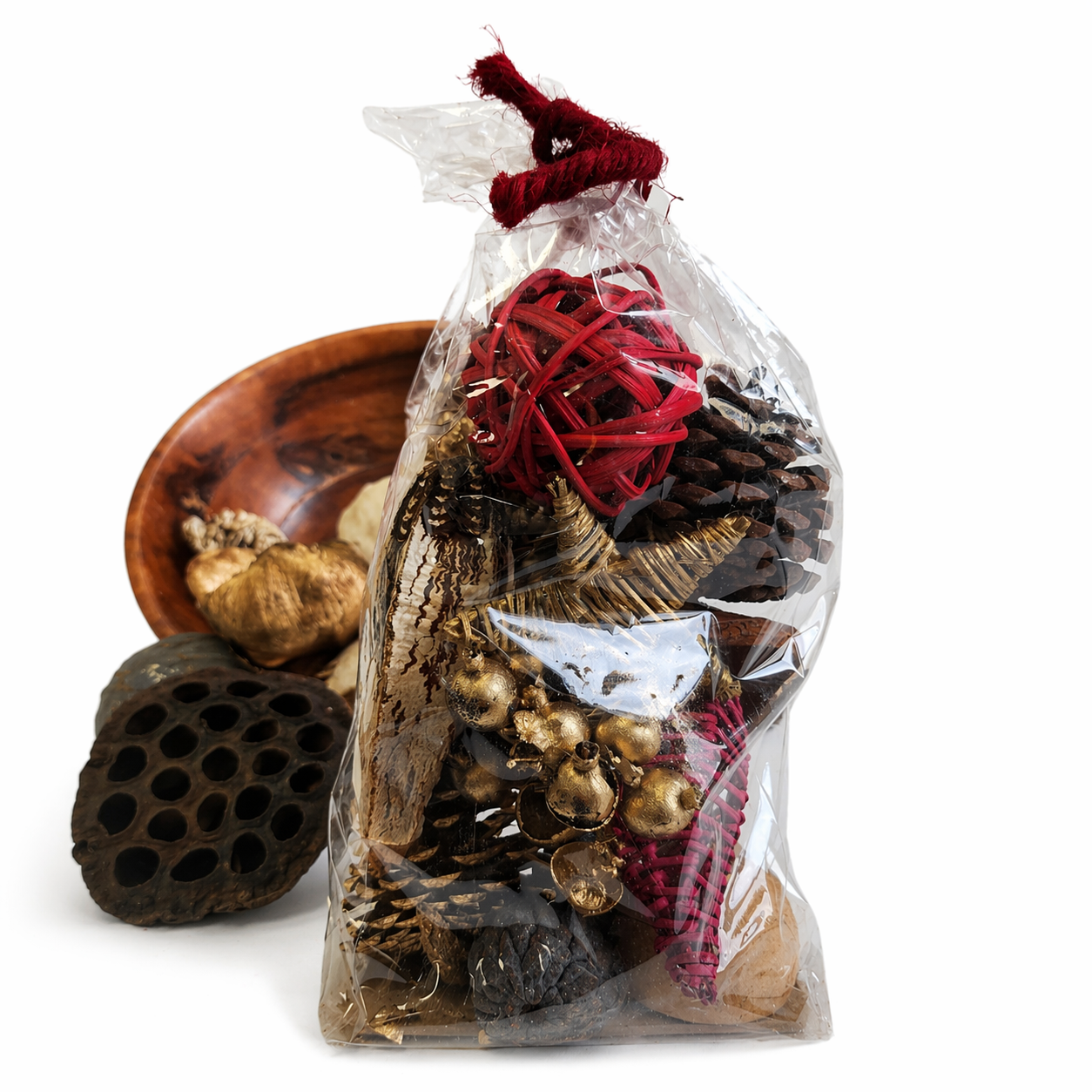 Decorative Bowl Fillers - Red/Gold
