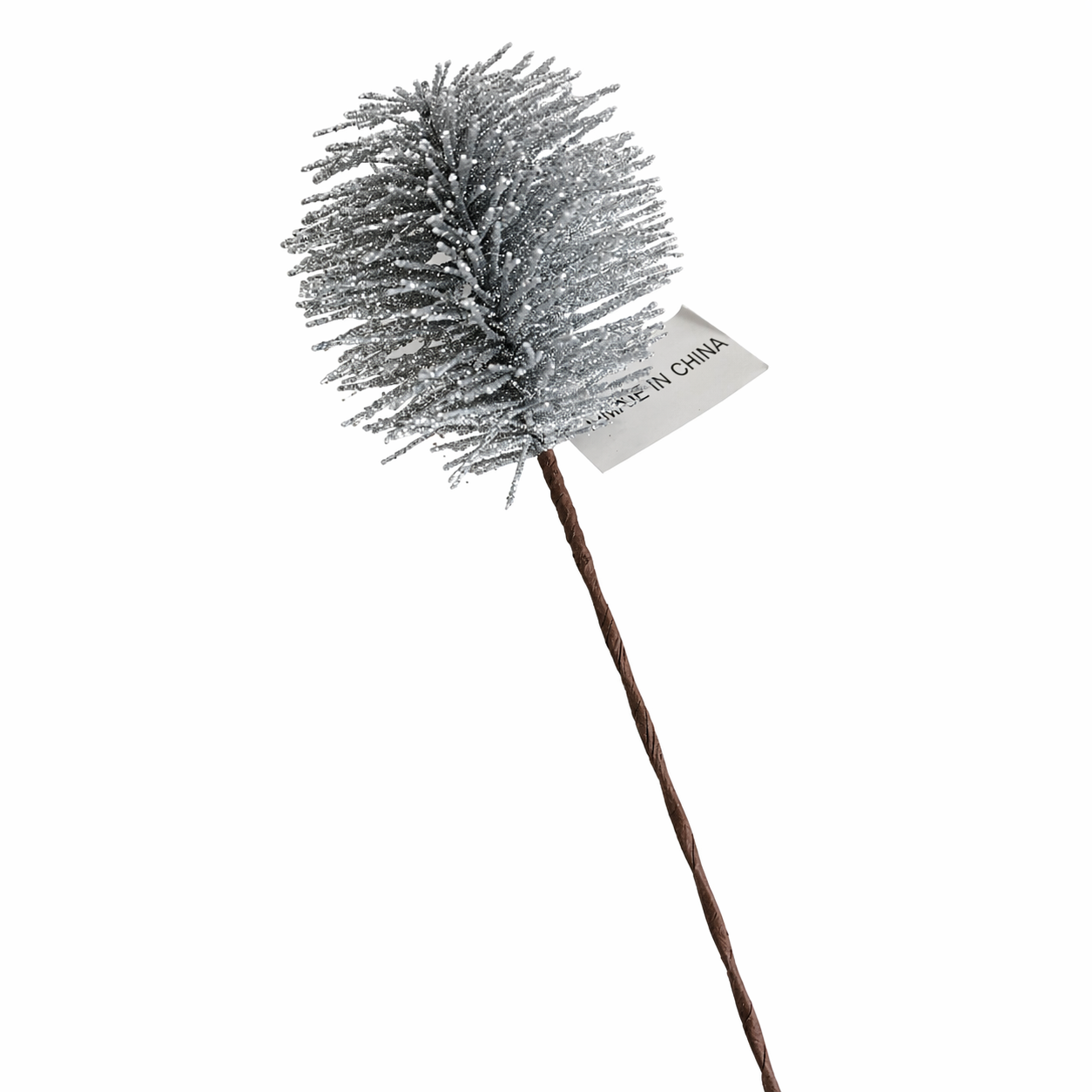 Decorative Glittered Bottle Brush Stems