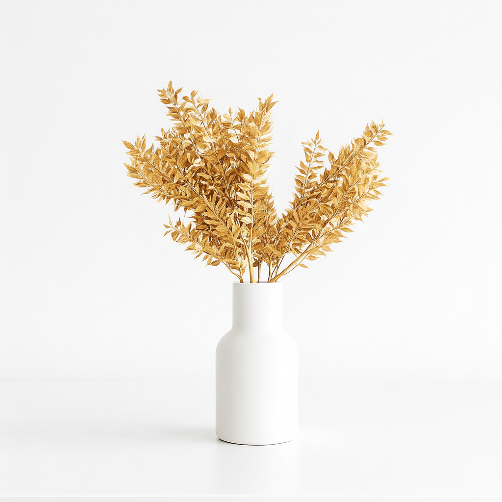 Metallic Painted Dried Ruscus - 3pc Bunch