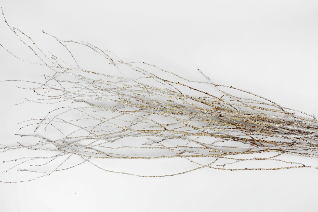 Red Glitter 4 Foot Birch Branches