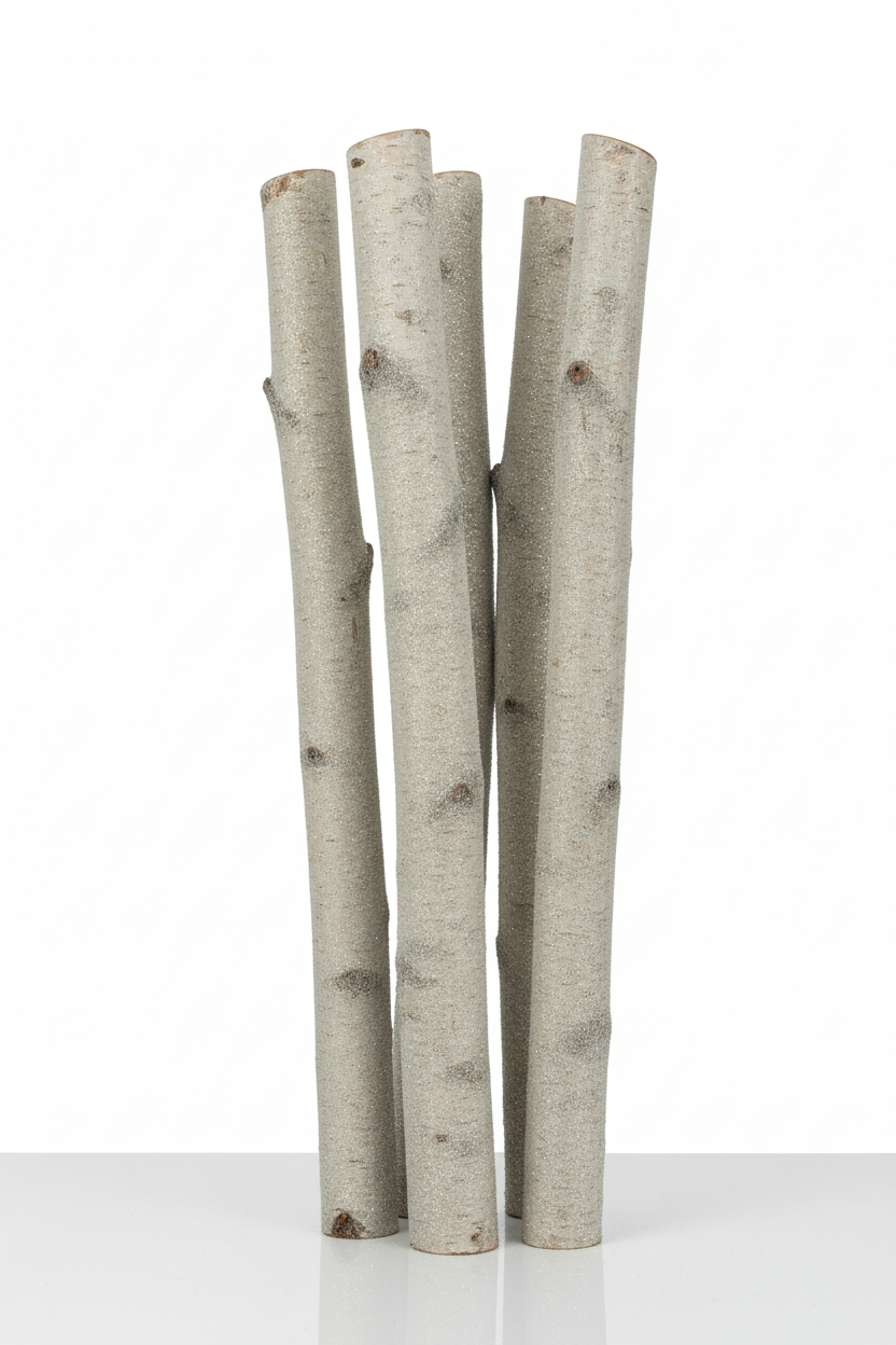 Sparkle Glittered 2 Foot Birch Poles