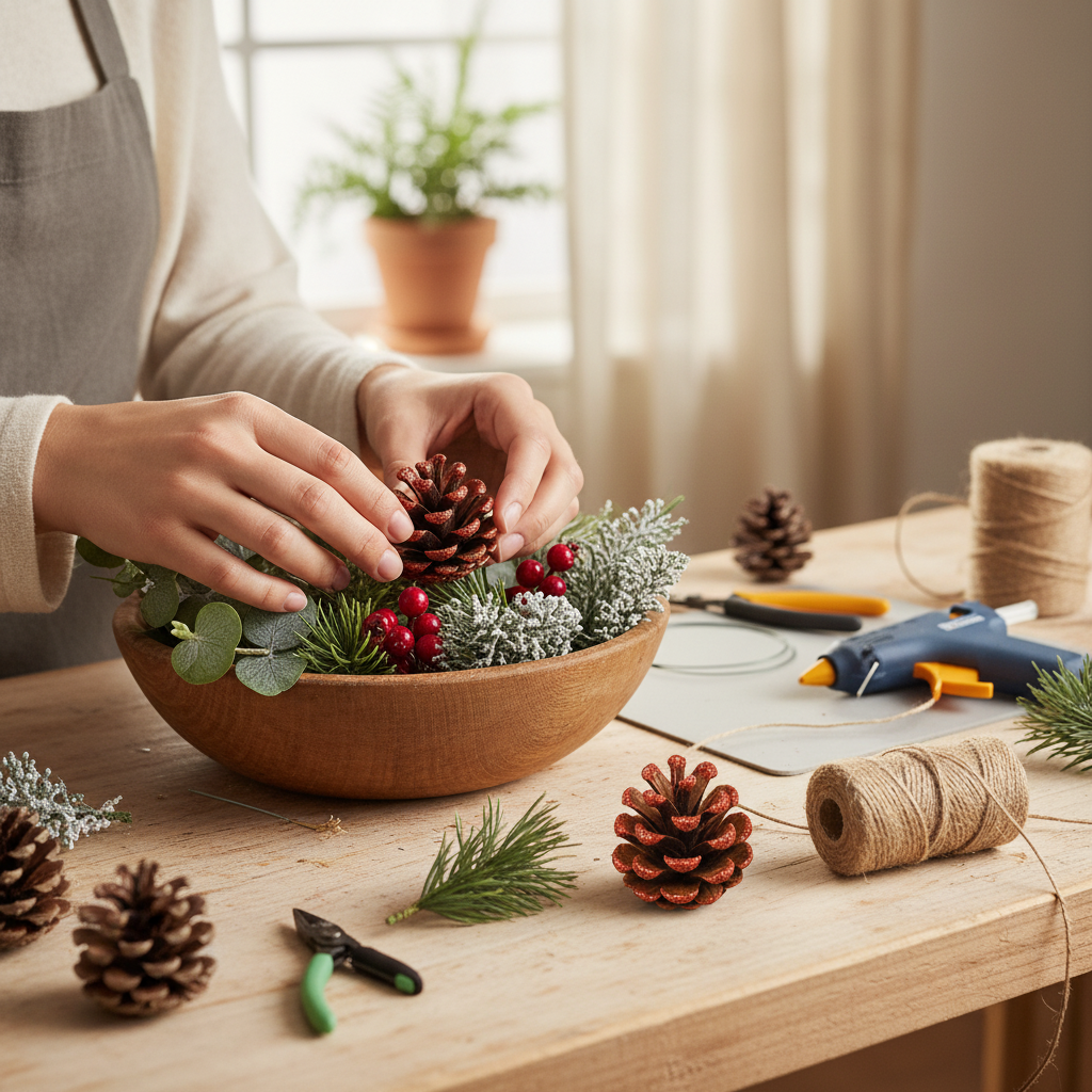 Silver Glitter Pinecones - 1-2"