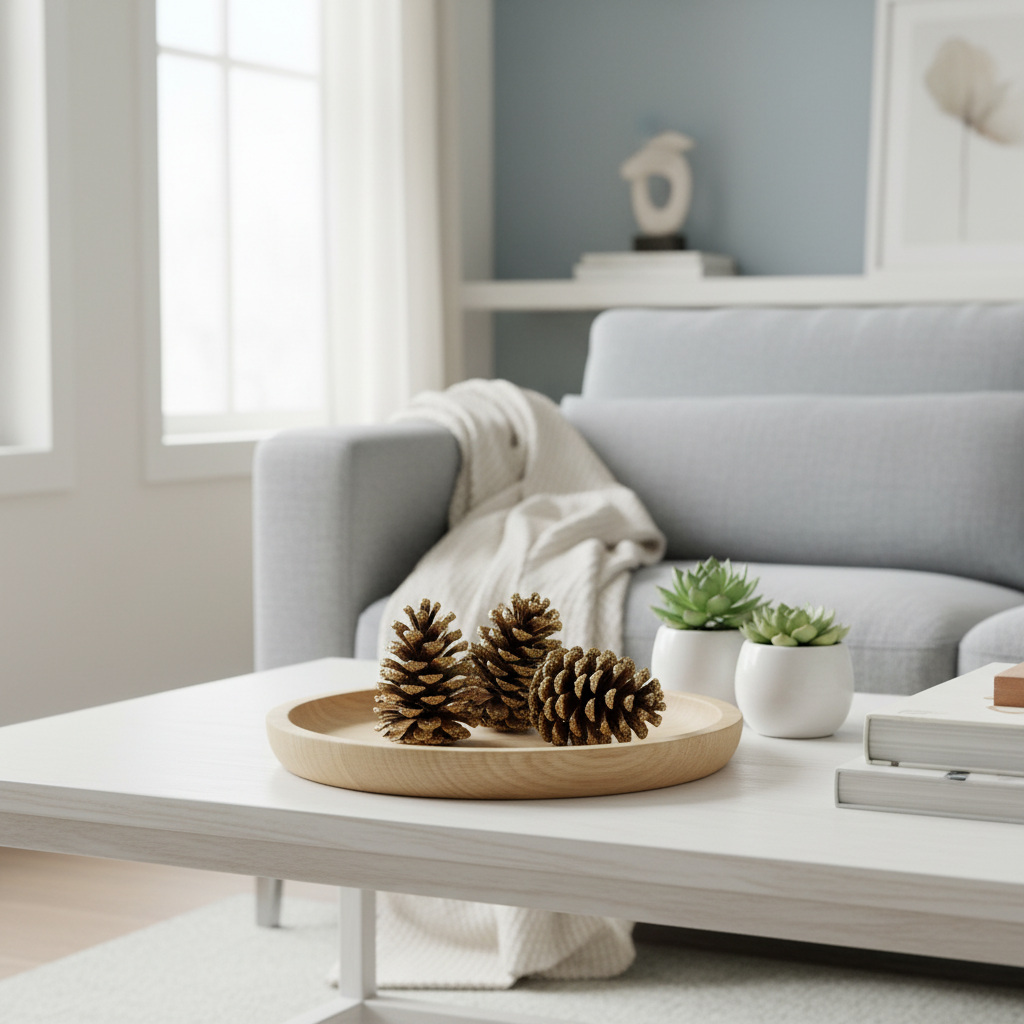 Glitter Tipped Large (Slash) Pinecones - 4-6 Inches Tall