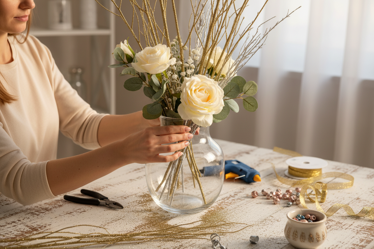 Red Glitter 4 Foot Birch Branches