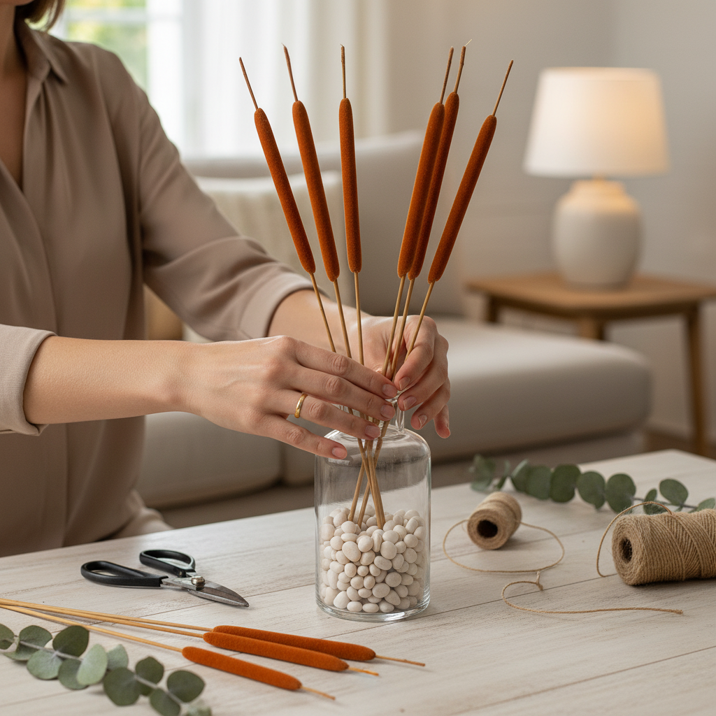 Dried Pencil Cattails | 25pc Bunch