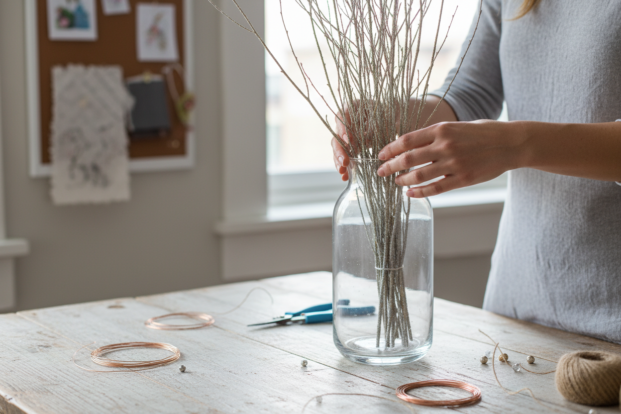 Red Glitter 4 Foot Birch Branches
