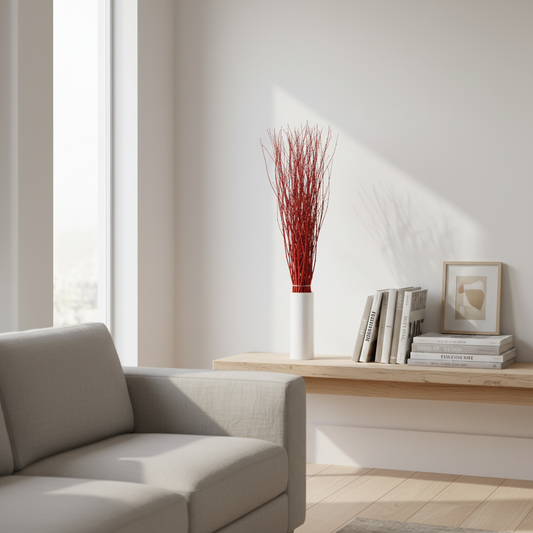 Red Painted 4 Foot Birch Branches