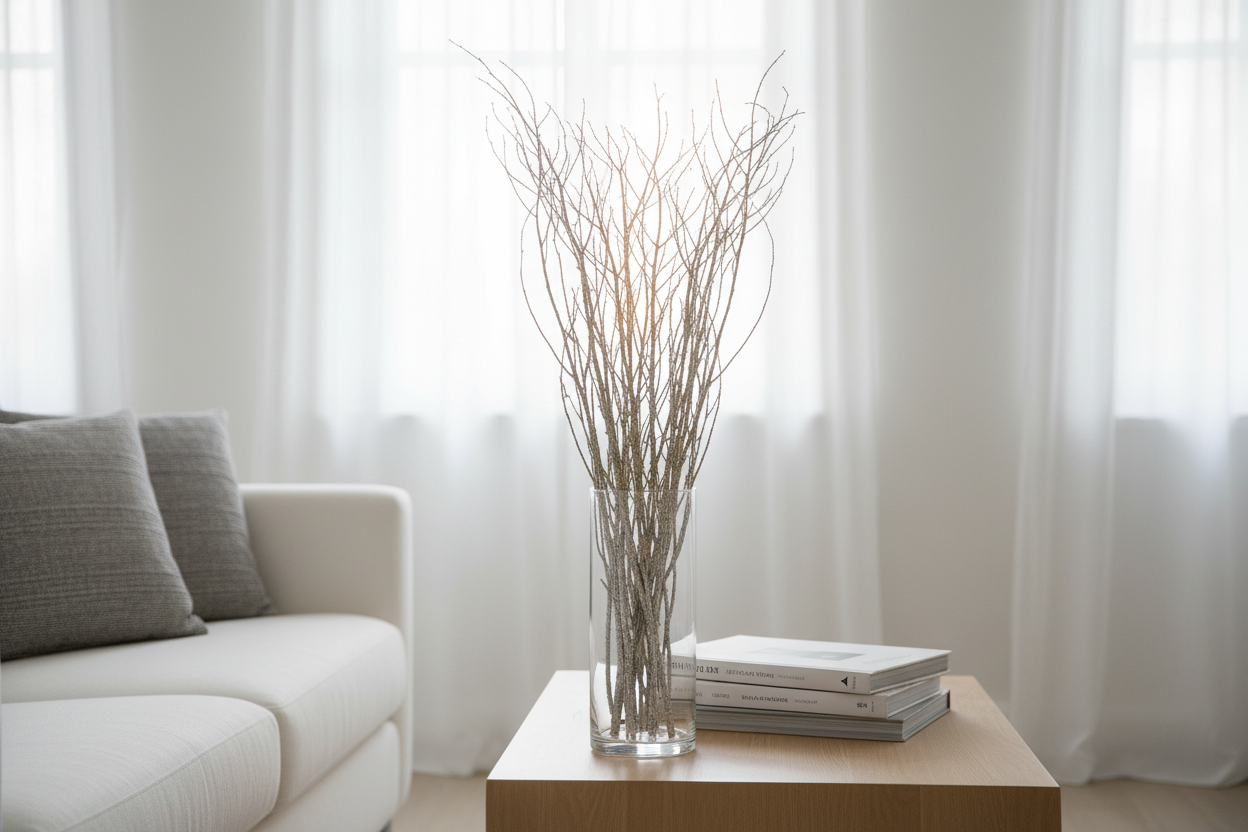 Red Glitter 4 Foot Birch Branches