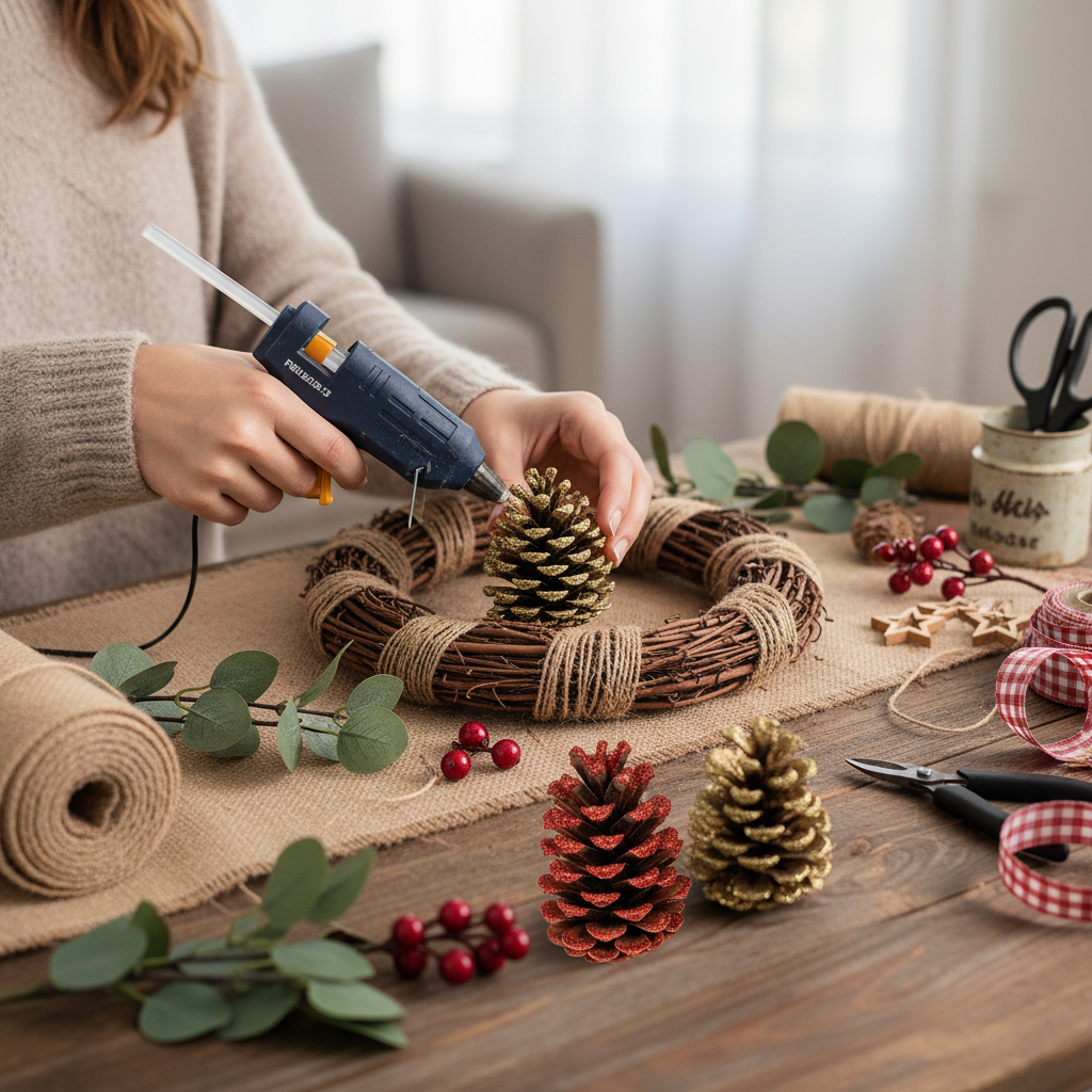 Glitter Tipped Large (Slash) Pinecones - 4-6 Inches Tall