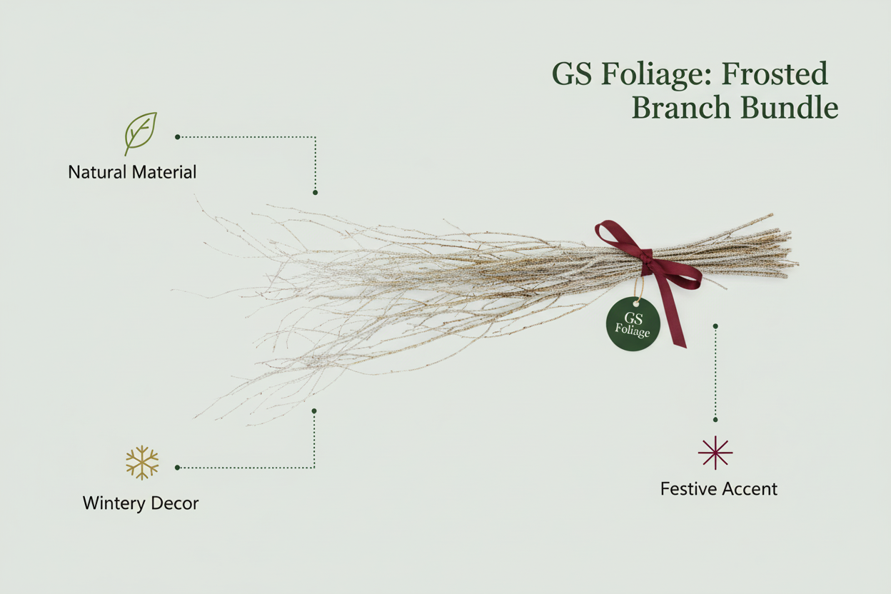 Red Glitter 4 Foot Birch Branches