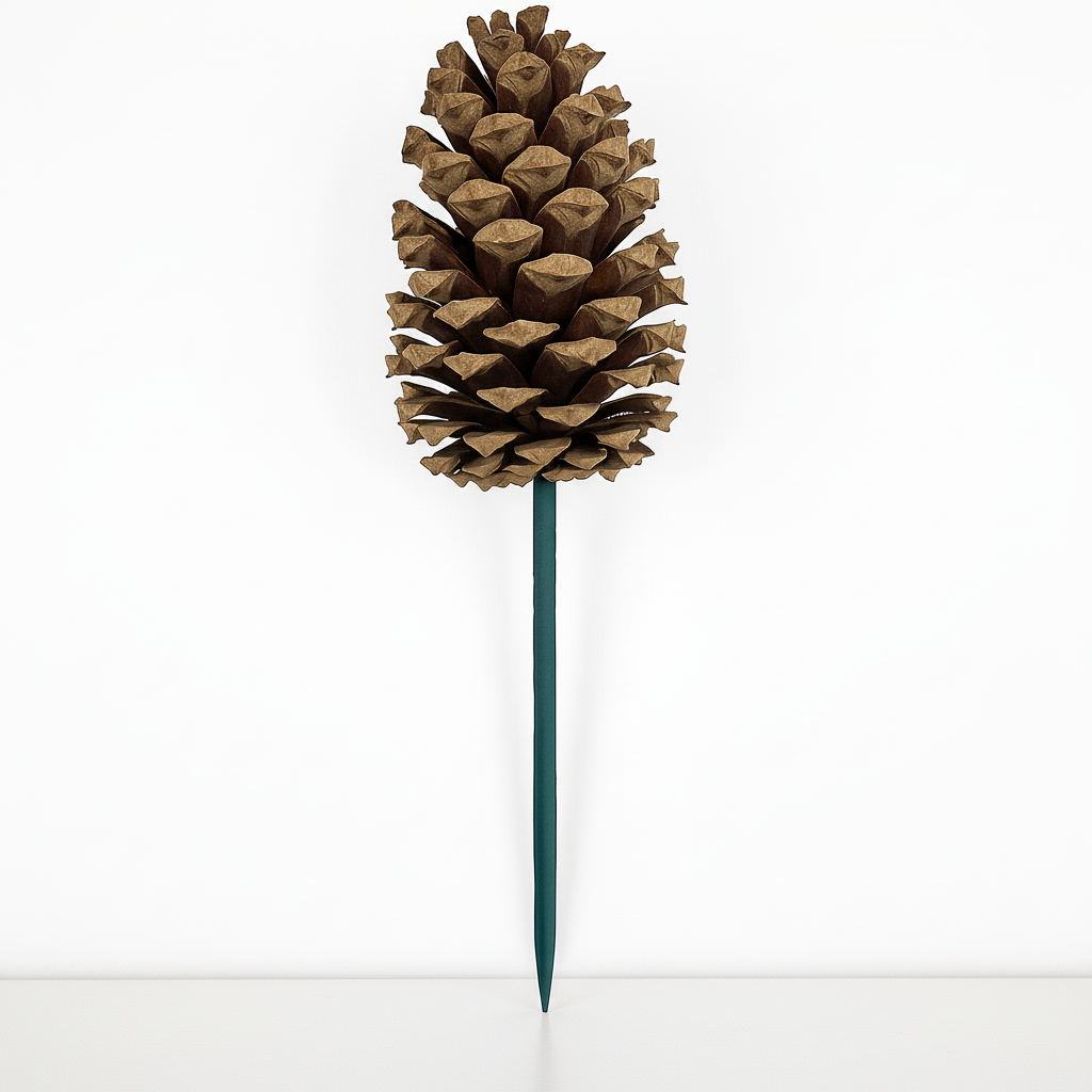 Natural Pinecone Pick - 6 Inch Stem (4-6")