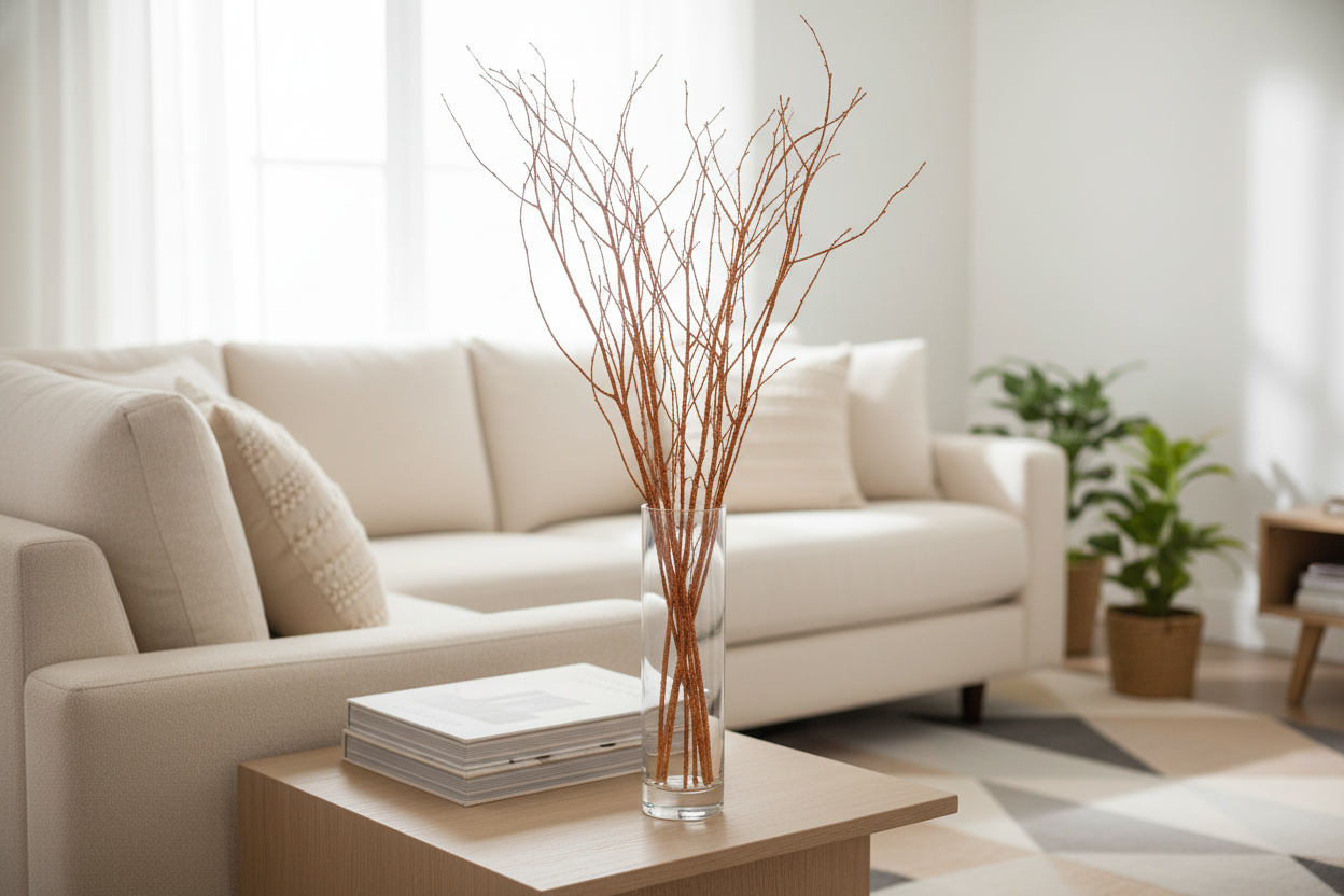 Red Glitter 4 Foot Birch Branches