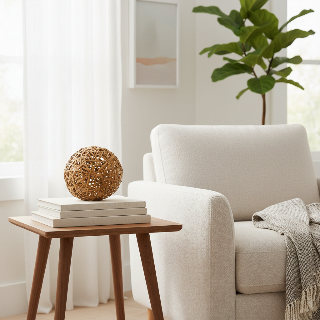 Large Natural Rattan Woven Ball