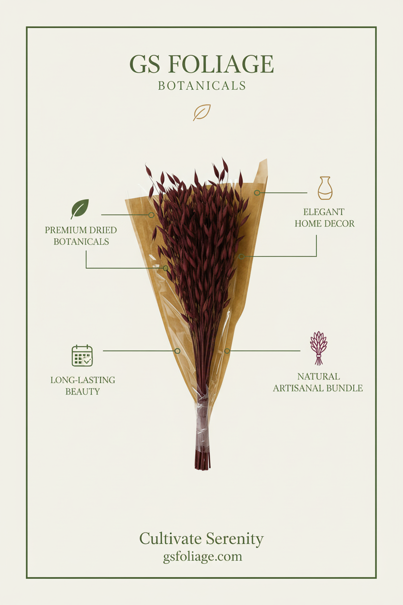Burgundy Avana Grass Bunch (Preserved)