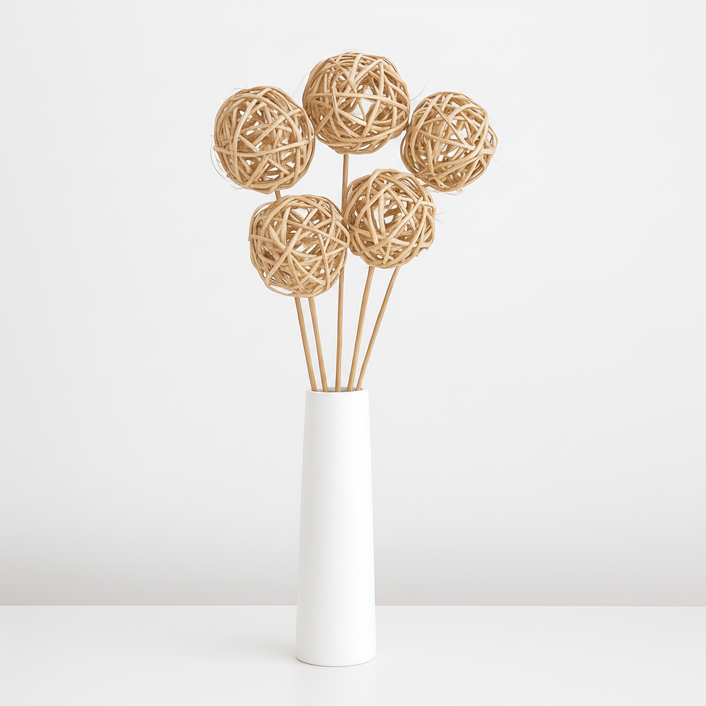 Natural 3" Vine Balls | 15" stem