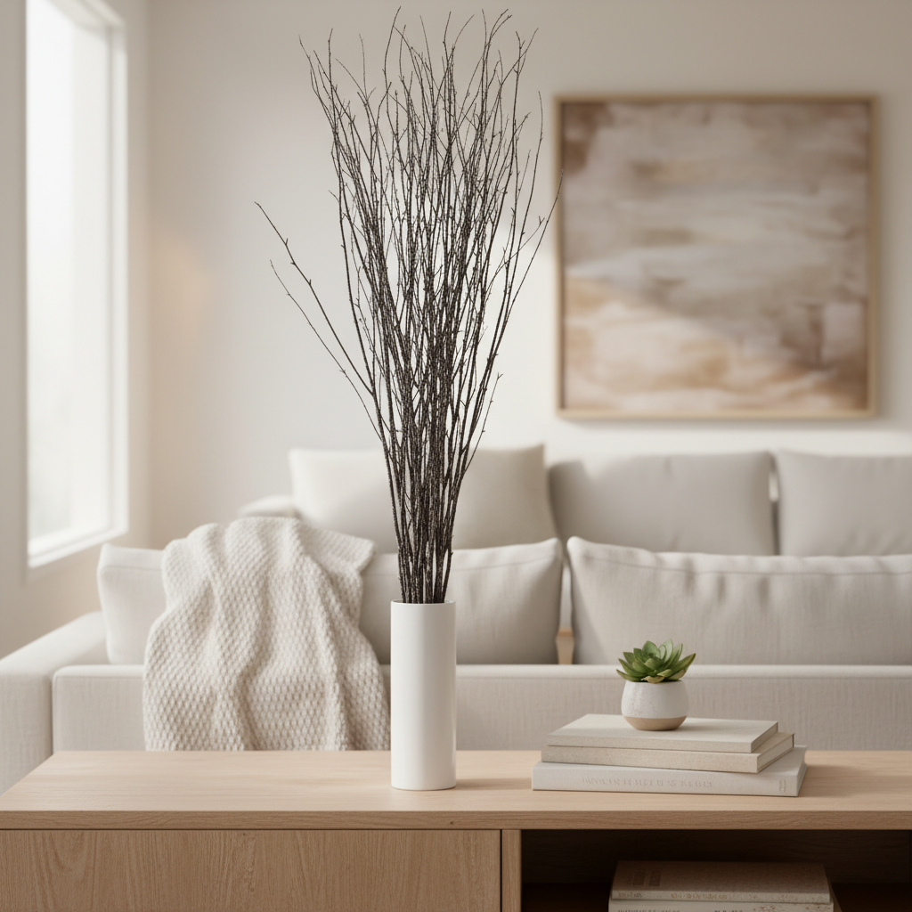 White Tipped 4 Foot Birch Branches