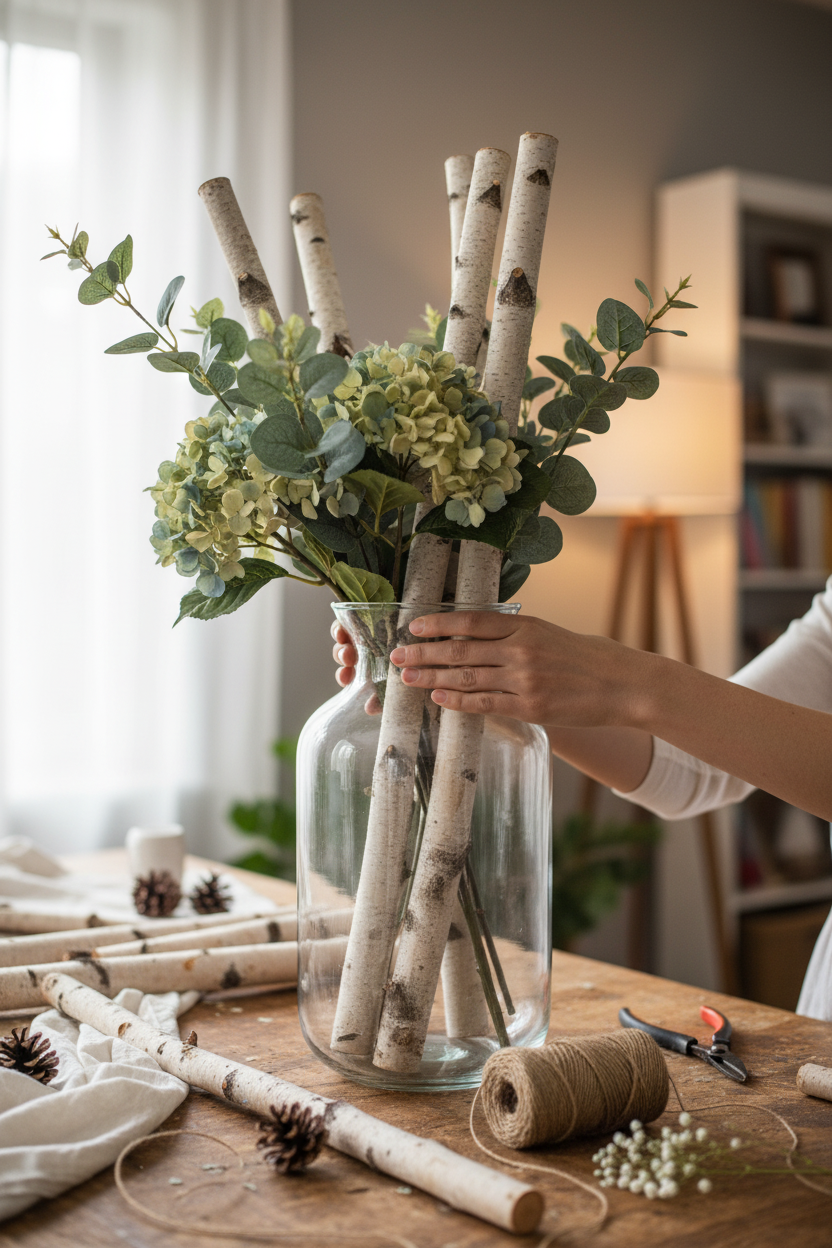 Natural 6 Foot Birch Poles