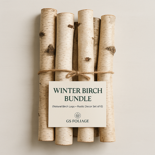 Natural Birch Logs – Rustic Décor Set