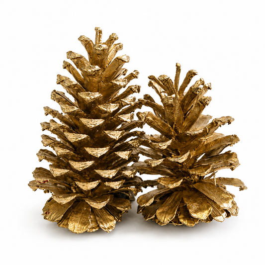 Metallic Gold Pinecones - 6-9"