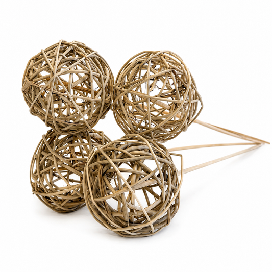 Natural 2" Vine Balls - 15" stem