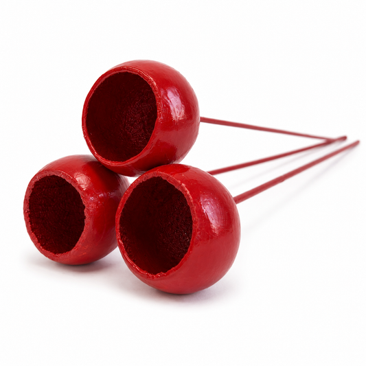 Decorative Painted Bell Cups on a 15 Inch Stem