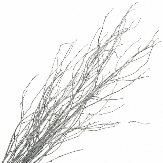 Silver Glitter 4 Foot Birch Branches