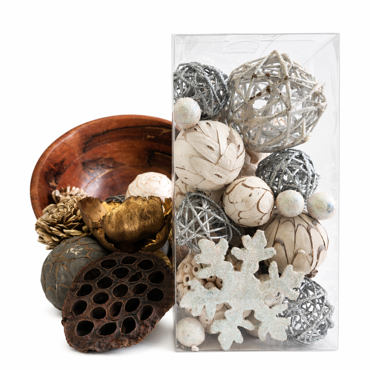 Decorative Bowl Fillers - White/Silver