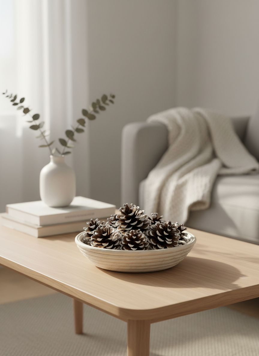 White Tipped Small Pinecones | 1-2 Inches Tall