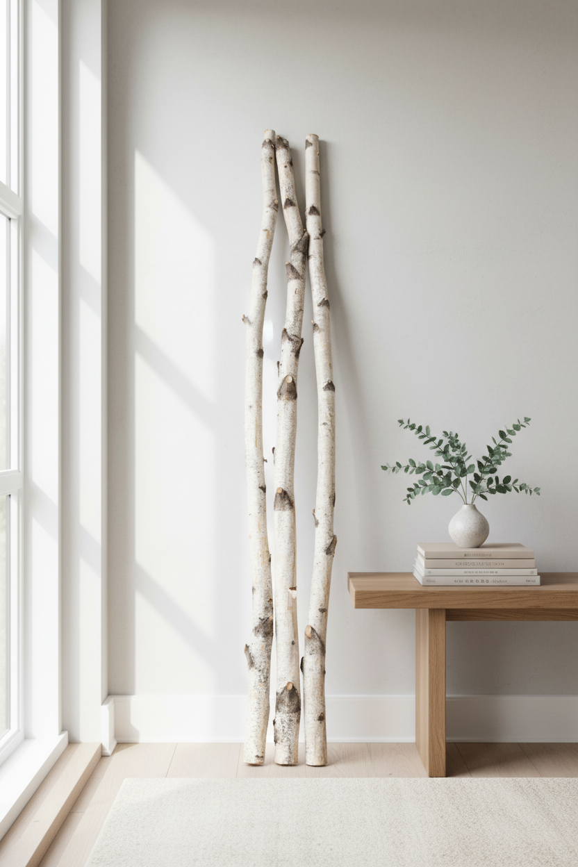 Natural 6 Foot Birch Poles