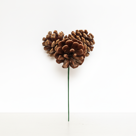 Natural Pinecone Pick - Triple Stem