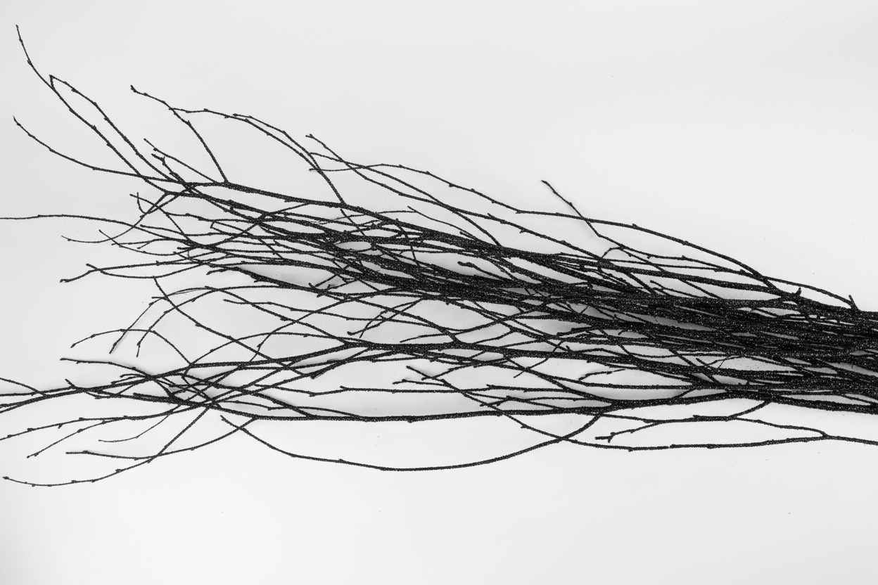 Red Glitter 4 Foot Birch Branches