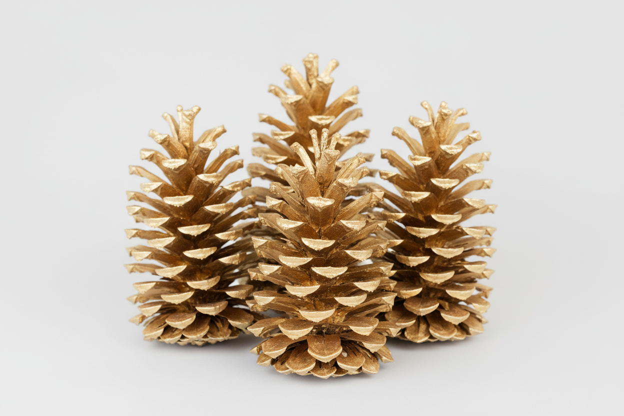 Metallic Gold Pinecones - 6-9"
