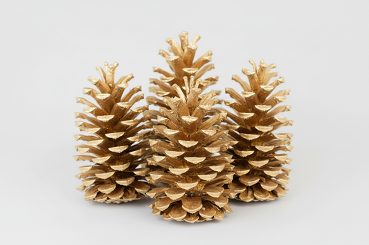Metallic Gold Pinecones - 6-9"