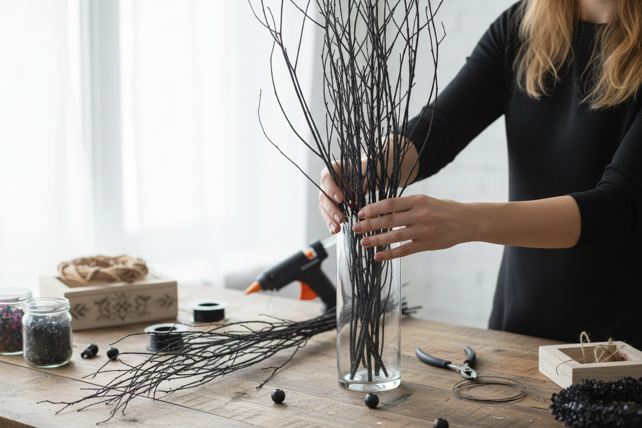 Red Glitter 4 Foot Birch Branches