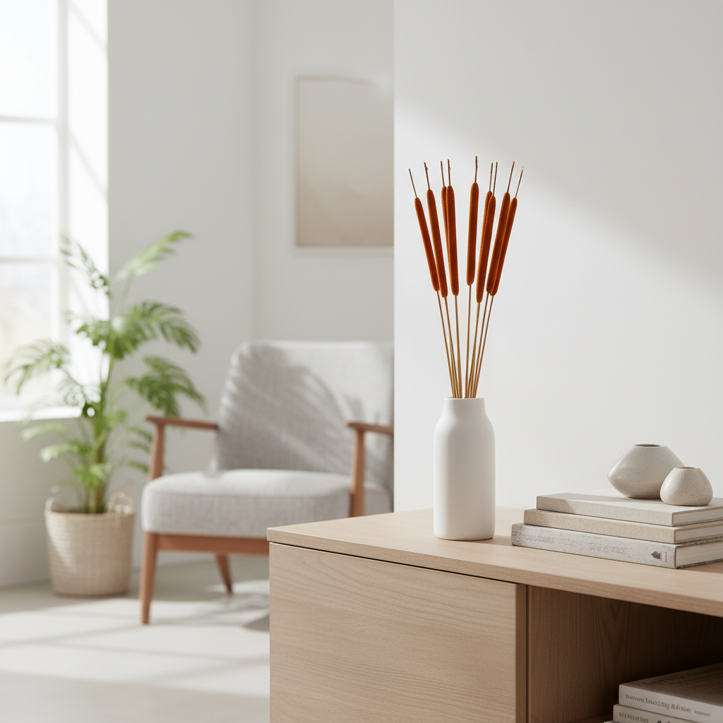 Dried Pencil Cattails | 25pc Bunch