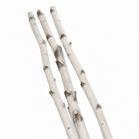 Sparkling Glittered 4 Foot Birch Poles