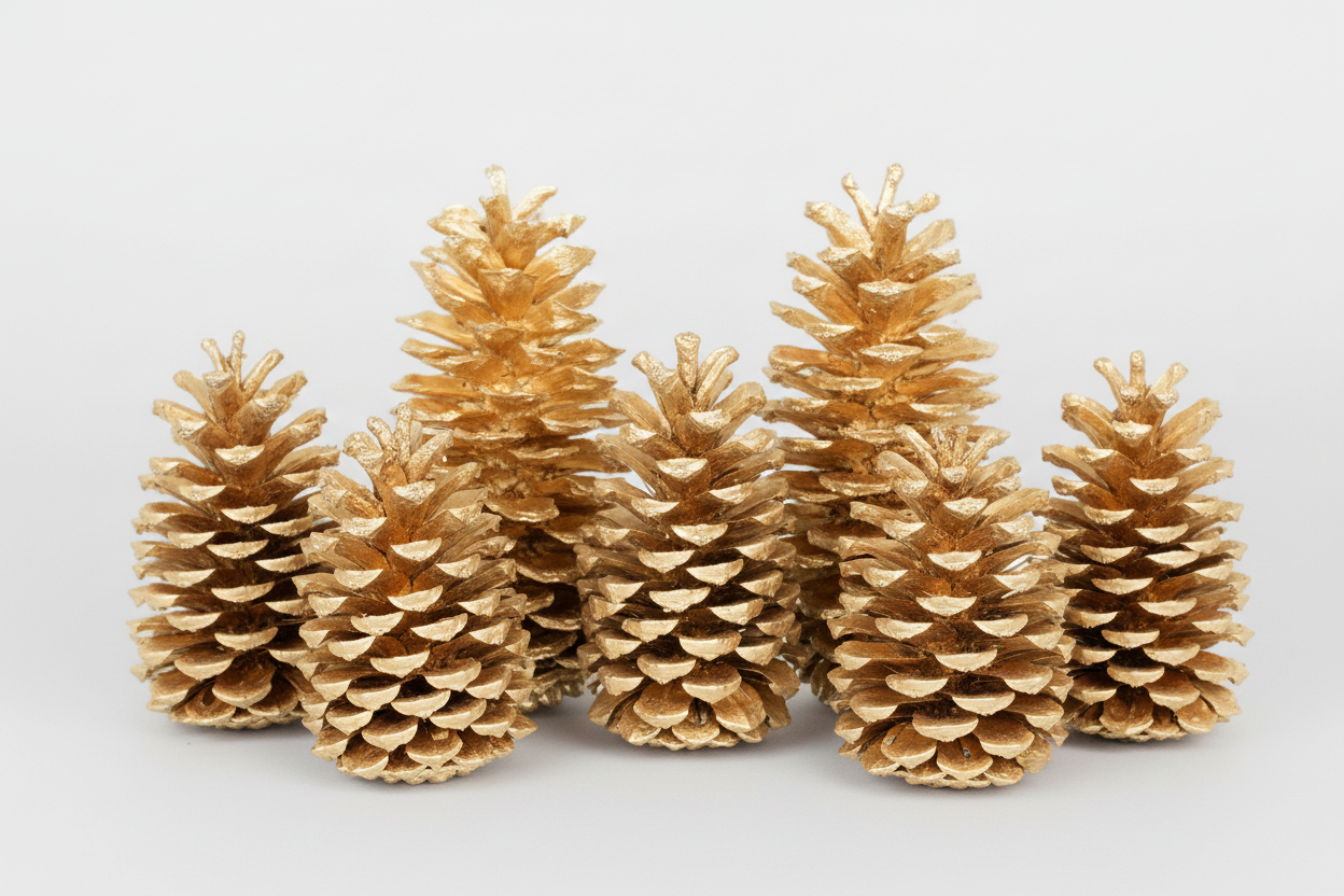 Metallic Gold X-Large Pinecones - 9-14"