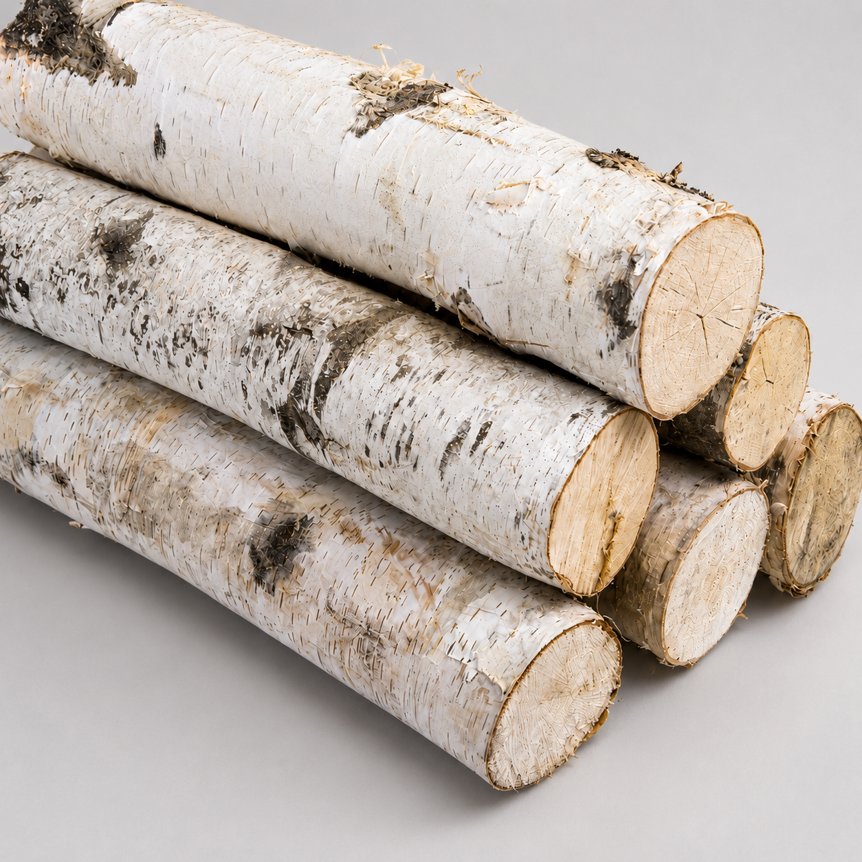 Natural Birch Poles, 18 Inch Set of 6