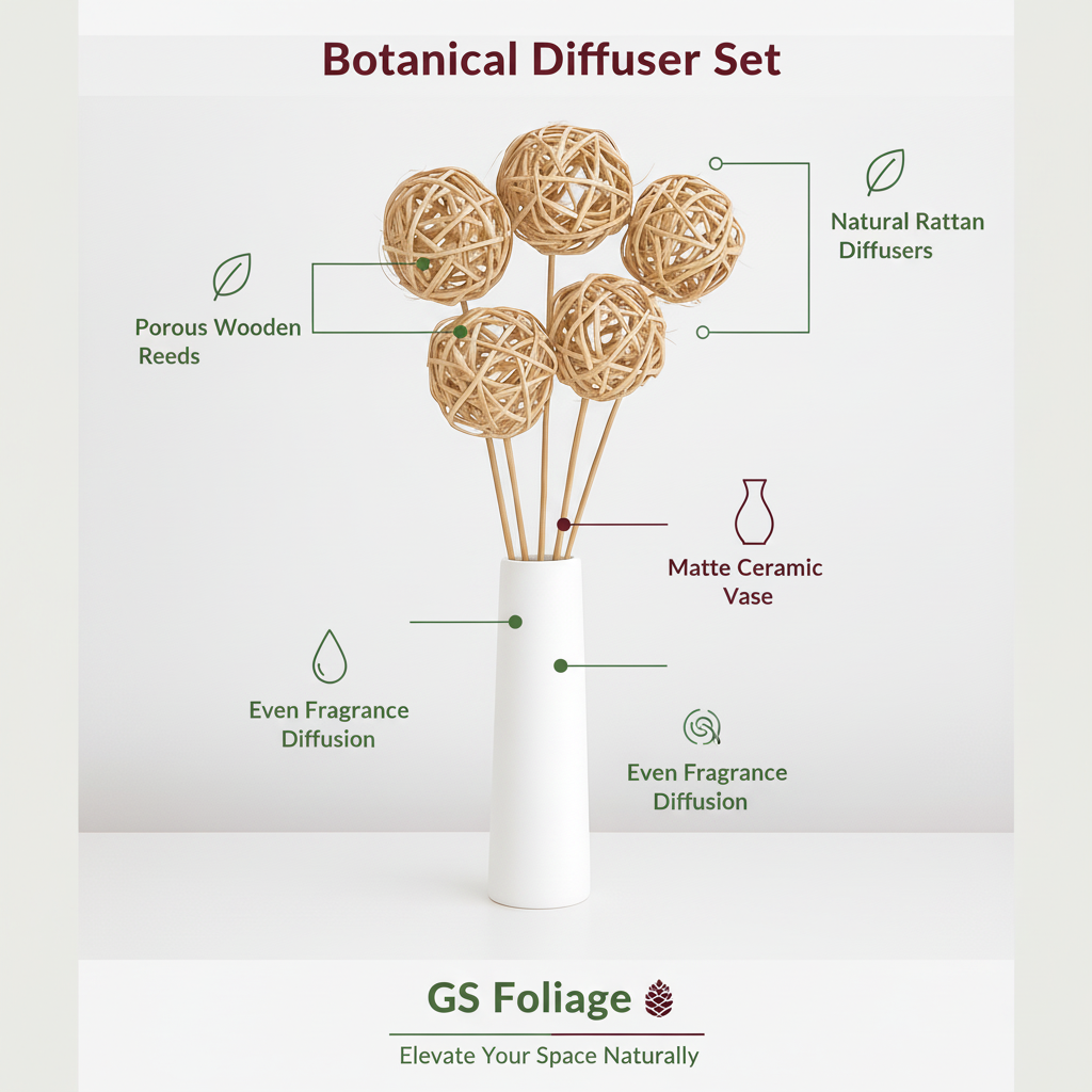 Natural 2" Vine Balls - 15" stem