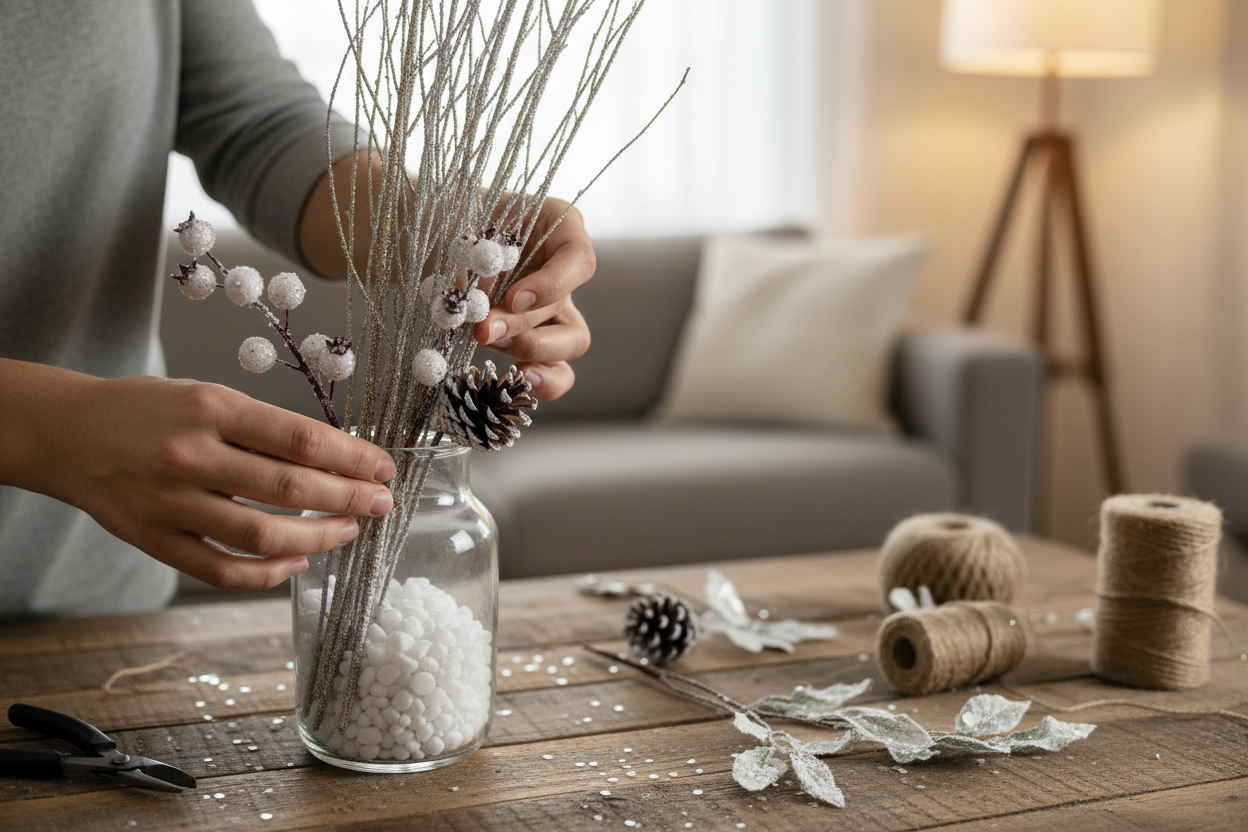 Red Glitter 4 Foot Birch Branches